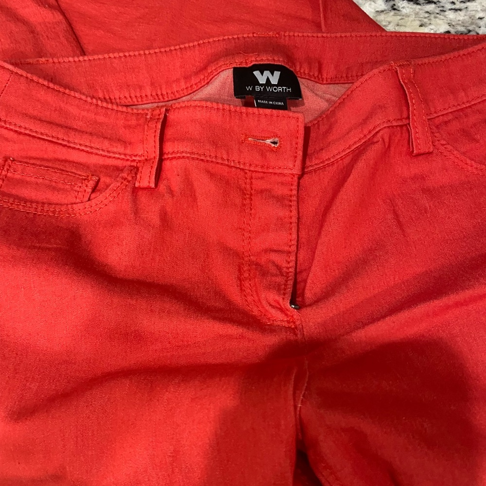 Red pants by W Worth, sz 2
